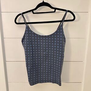 PATAGONIA M Organic cotton blue dot woman activewear casual tank top athleisure